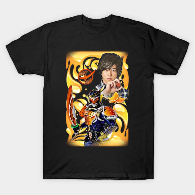 Kamen Rider Gaim Side-by-Side   (style #2) T-Shirt by BeatlesDiva